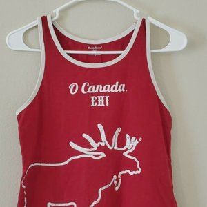 O Canada Eh! Moose Men's Small Tank Top Canadiana Maple Leaf Canadian Alberta